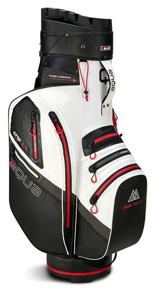 Big Max Aqua Silencio 4 Cartbag, weiss/schwarz/rot