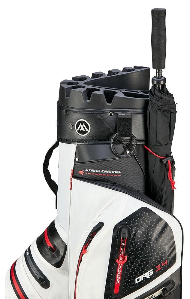 Big Max Aqua Silencio 4 Cartbag, weiss/schwarz/rot