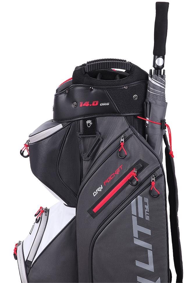 Big Max Dri Lite Style Cartbag, grau/weiss/rot