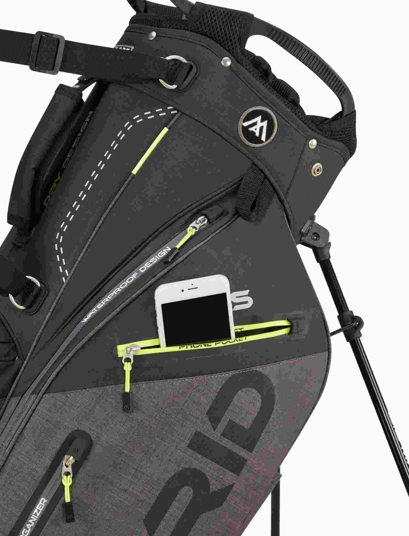 Big Max Dri Lite Hybrid Plus Standbag, schwarz/grau/limette