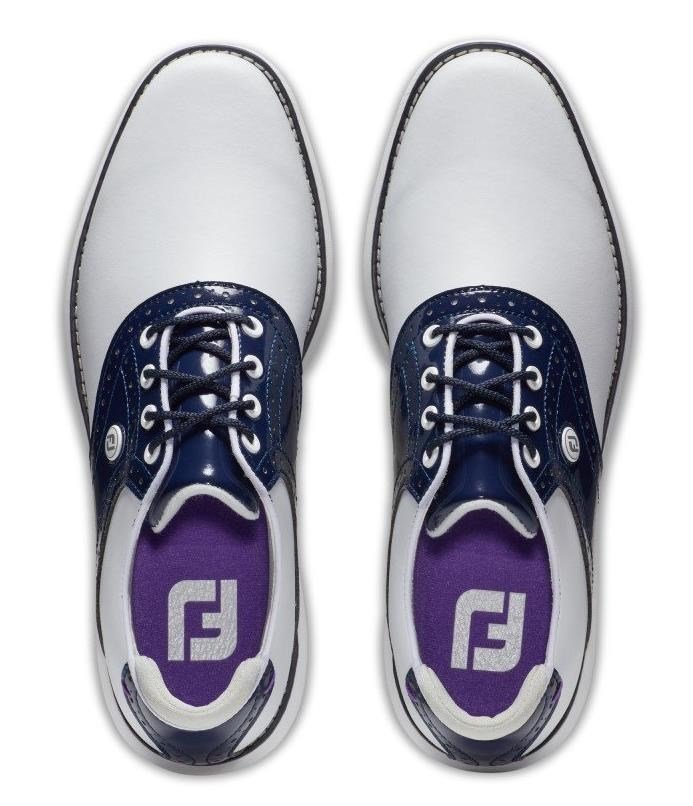 FootJoy Traditions Damen Golfschuhe, weiss/dunkelblau