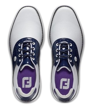 FootJoy Traditions Damen Golfschuhe, weiss/dunkelblau