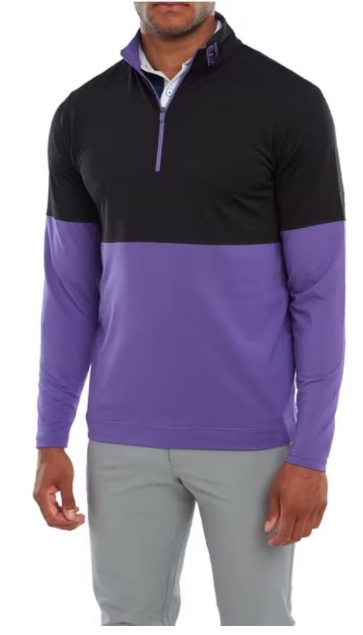 FootJoy Colour Block Herren Sweatshirt, schwarz/lila