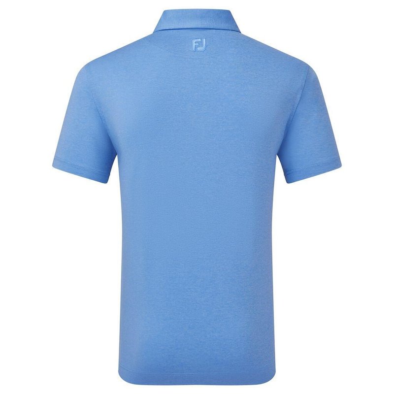 FootJoy Heather Self Collar Lisle Herren Poloshirt, blau