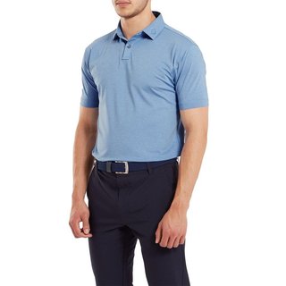FootJoy Heather Self Collar Lisle Herren Poloshirt, blau