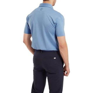 FootJoy Heather Self Collar Lisle Herren Poloshirt, blau