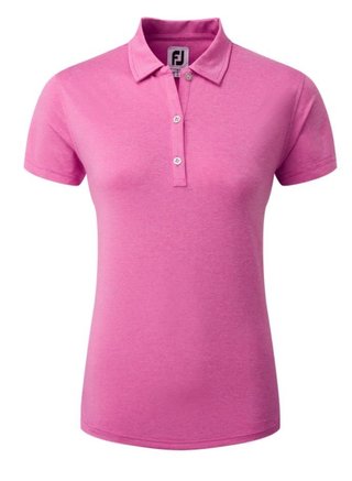FootJoy Heather Self-Collar Lisle ladies polo, hot pink