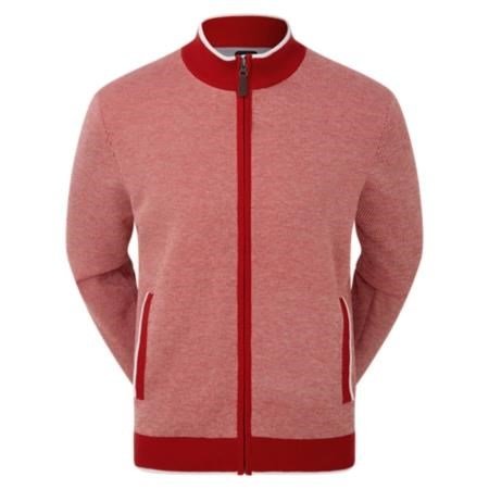 FootJoy Full-Zip Lined Herren Pullover, rot