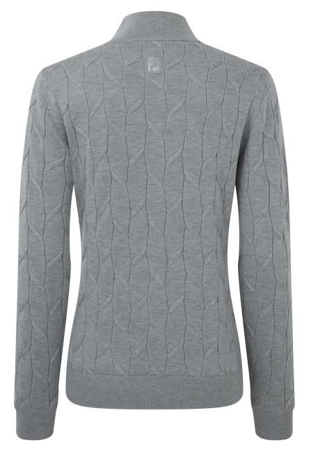 FootJoy Full-Zip Lined Damen Pullover, grau