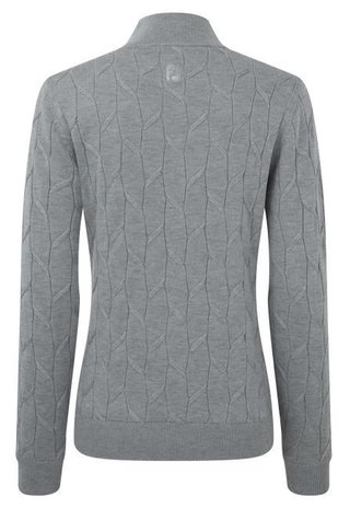 FootJoy Full-Zip Lined Damen Pullover, grau