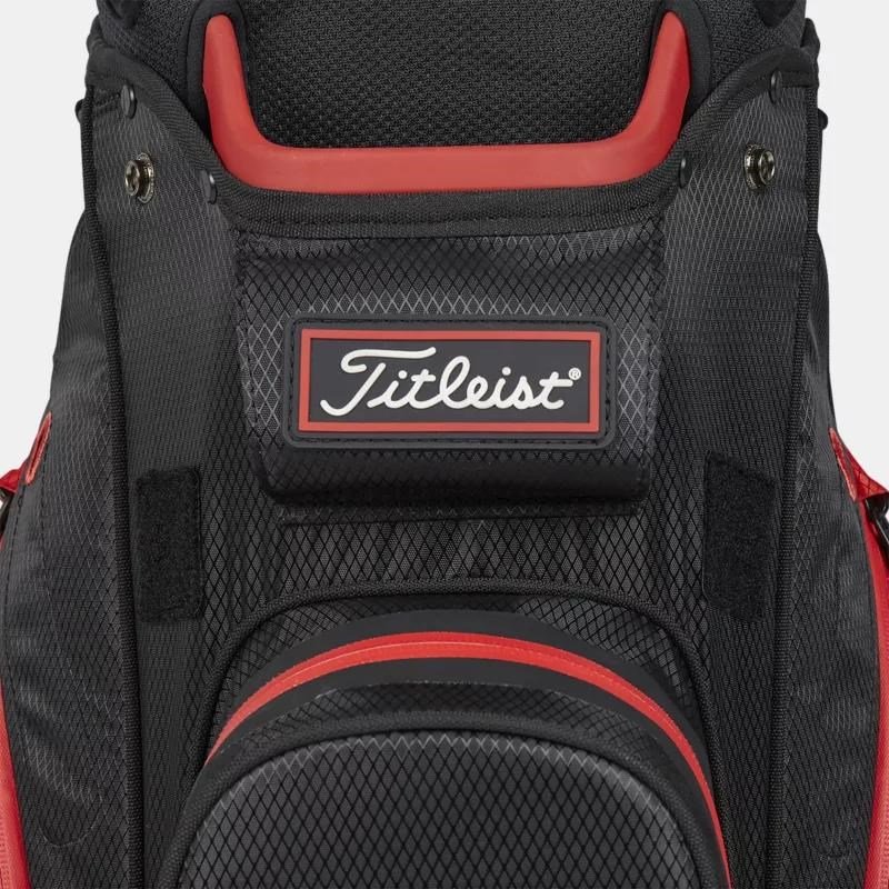 Titleist 14 StaDry Cartbag, schwarz/rot