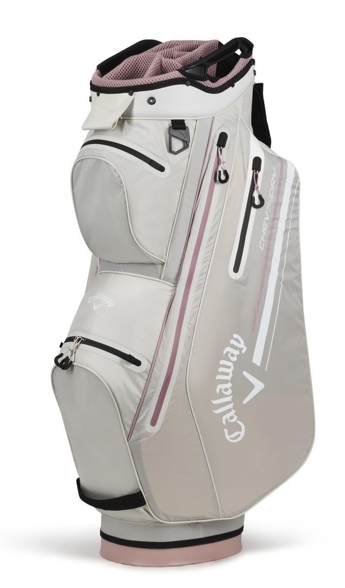 Callaway Chev Dry 14 Cartbag, silber/rosa