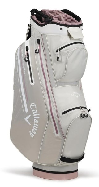 Callaway Chev Dry 14 Cartbag, silber/rosa