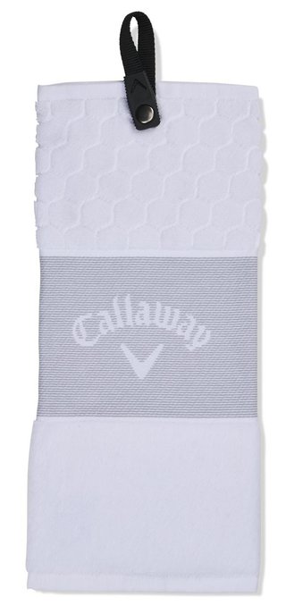 Callaway Tri-Fold Golf Handtuch, weiss
