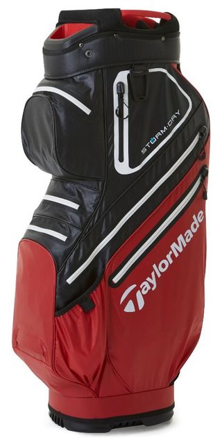 TaylorMade Storm-Dry Waterproof cart bag, rot/schwarz