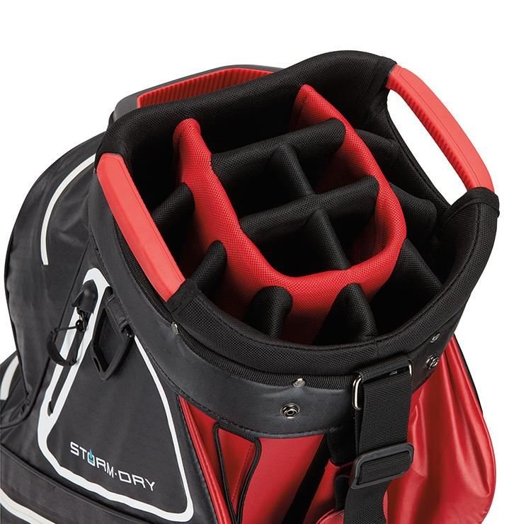 TaylorMade Storm-Dry Waterproof cart bag, rot/schwarz