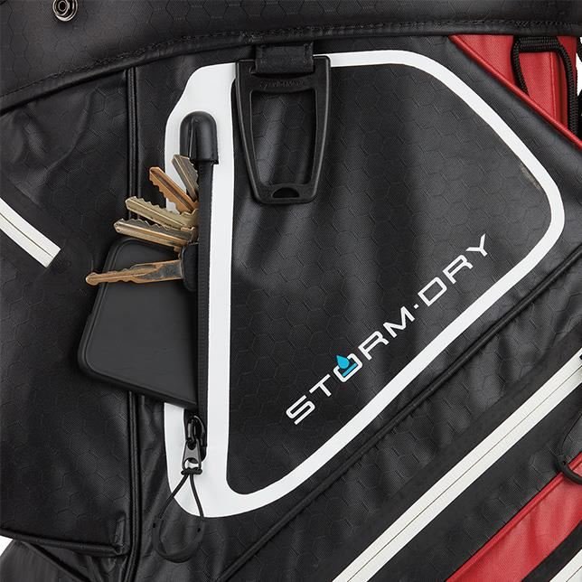 TaylorMade Storm-Dry Waterproof cart bag, rot/schwarz