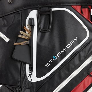 TaylorMade Storm-Dry Waterproof cart bag, rot/schwarz