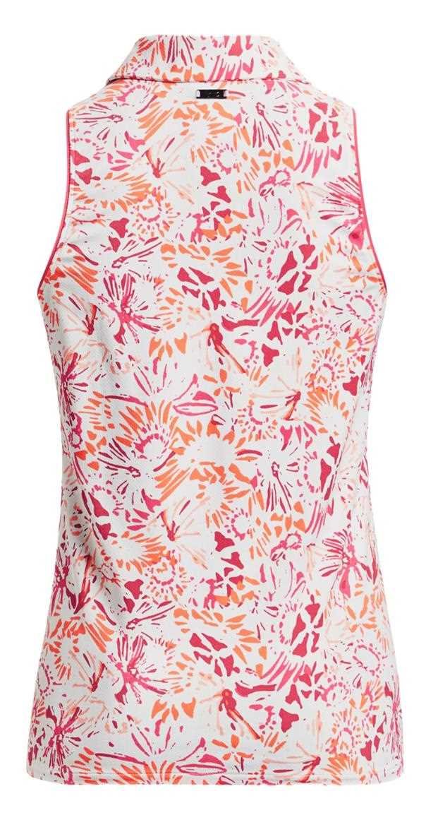 Under Armour Iso-Chill Sleeveless Damen Poloshirt, weiss/rosa