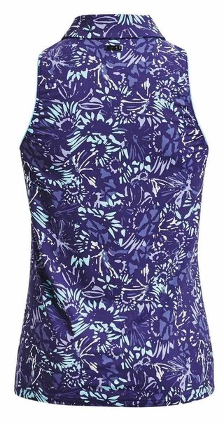 Under Armour Iso-Chill Sleeveless Damen Poloshirt, sonar blue