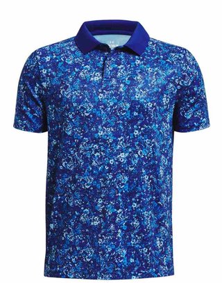Under Armour Performance Floral Speckle Junior Poloshirt, blau