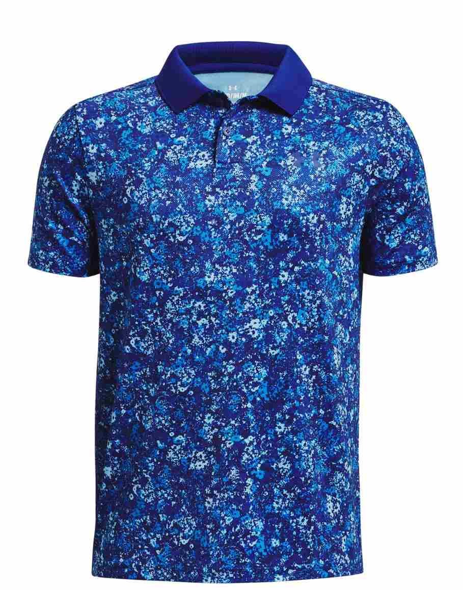 Under Armour Performance Floral Speckle Junior Poloshirt, blau