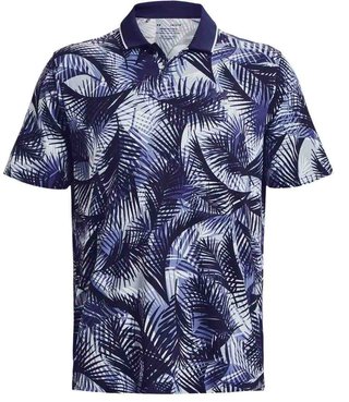 Under Armour Iso-Chill Print Palm Herren Poloshirt, dunkelblau