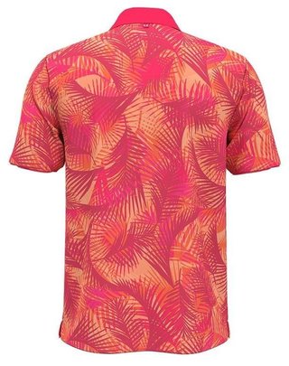 Under Armour Iso-Chill Print Palm Herren Poloshirt, rosa