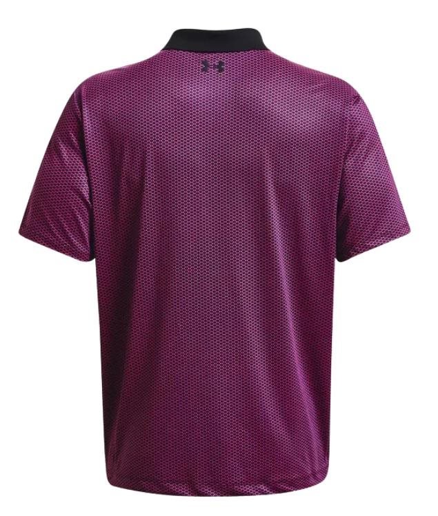 Under Armour Performance 3.0 Printed Herren Poloshirt, schwarz/rosa