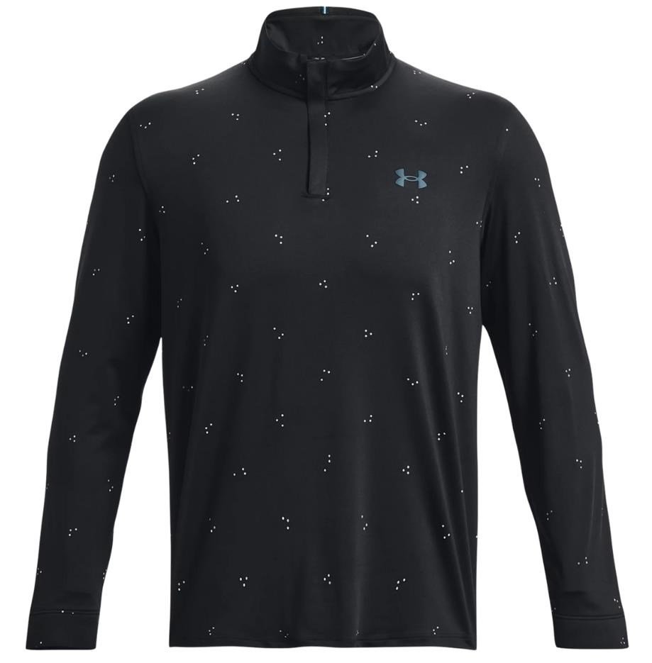Under Armour Playoff Printed 1/4 Zip Herren Sweatshirt, schwarz