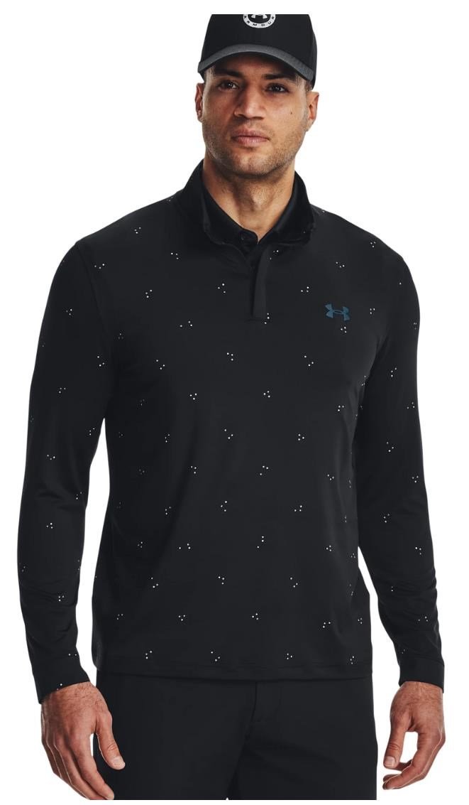 Under Armour Playoff Printed 1/4 Zip Herren Sweatshirt, schwarz