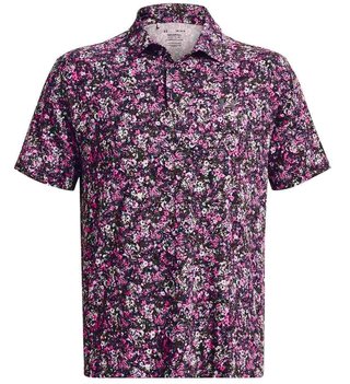 Under Armour Playoff 3.0 Printed Herren Poloshirt, schwarz/rosa