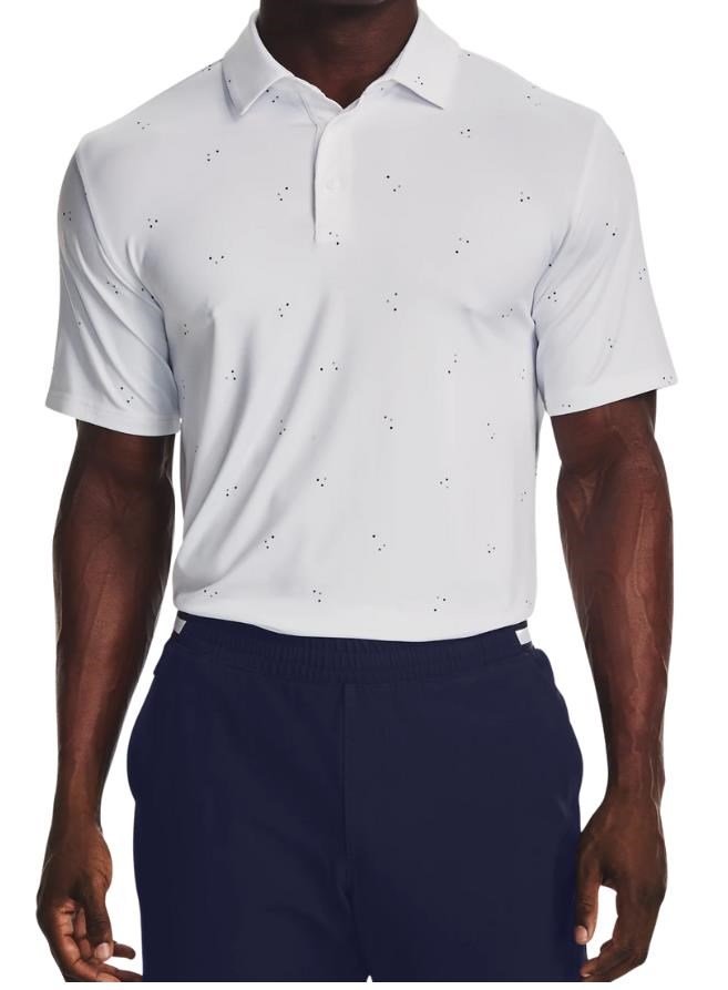 Under Armour Playoff 3.0 Printed Herren Poloshirt, weiss/blau