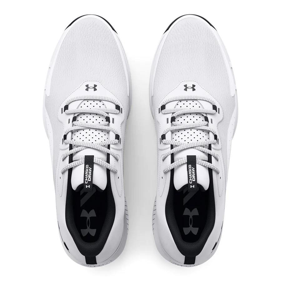 Under Armour Charged Draw 2 Wide Herren Golfschuhe, weiss