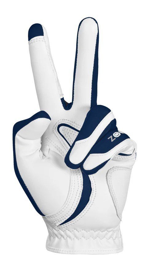 Zoom Hybrid Damen Handschuh, weiss/dunkelblau