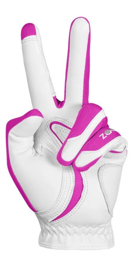 Zoom Hybrid Damen Handschuh, weiss/rosa