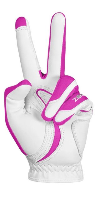 Zoom Hybrid Damen Handschuh, weiss/rosa