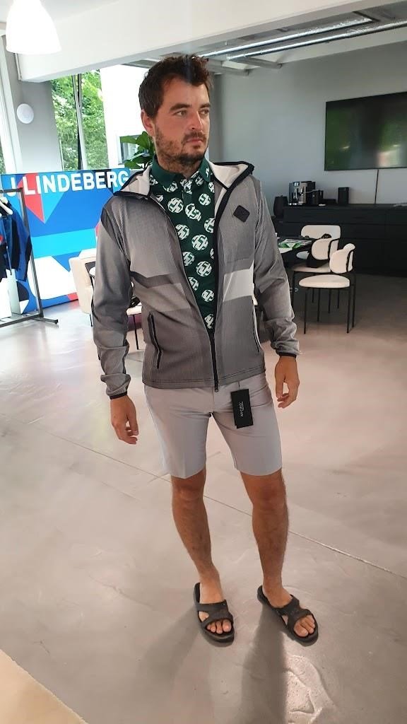 J.Lindeberg Jacquard Herren Sweatshirt, dunkelblau