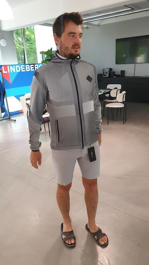 J.Lindeberg Jacquard Herren Sweatshirt, dunkelblau
