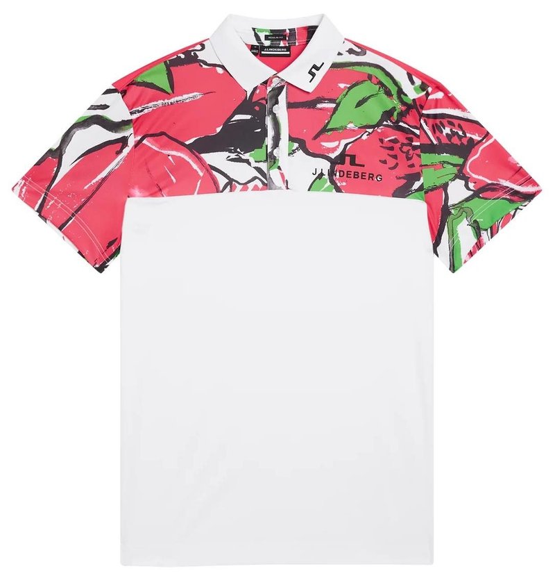 J.Lindeberg Jeff Masters Golf Herren Poloshirt, azalea