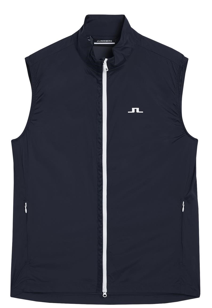 J.Lindeberg Ash Light Packable Golf Herren Weste, dunkelblau