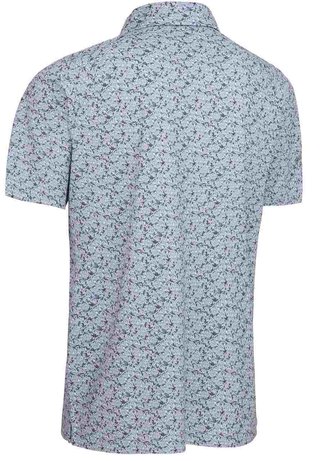 Callaway Allover Flamingo Print Herren Poloshirt, weiss