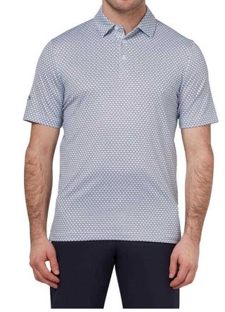 Callaway Trademark Ombre Chev Print Herren Poloshirt, weiss