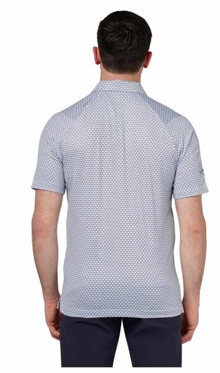 Callaway Trademark Ombre Chev Print Herren Poloshirt, weiss