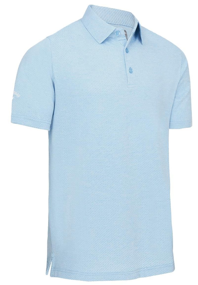 Callaway Heathered Jacquard Herren Poloshirt, blue grotto heather
