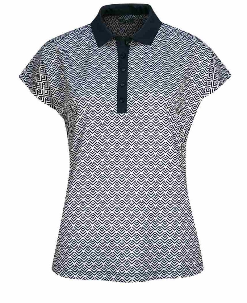 Callaway Chev Geo Damen Poloshirt, brilliant white