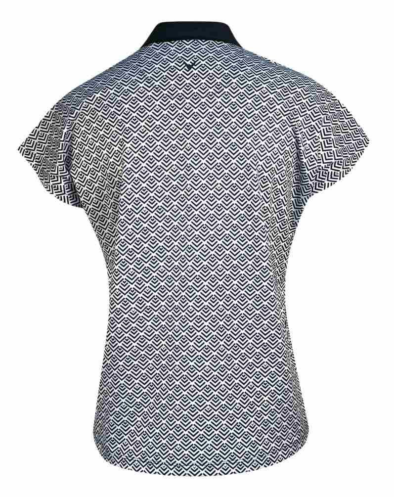 Callaway Chev Geo Damen Poloshirt, brilliant white