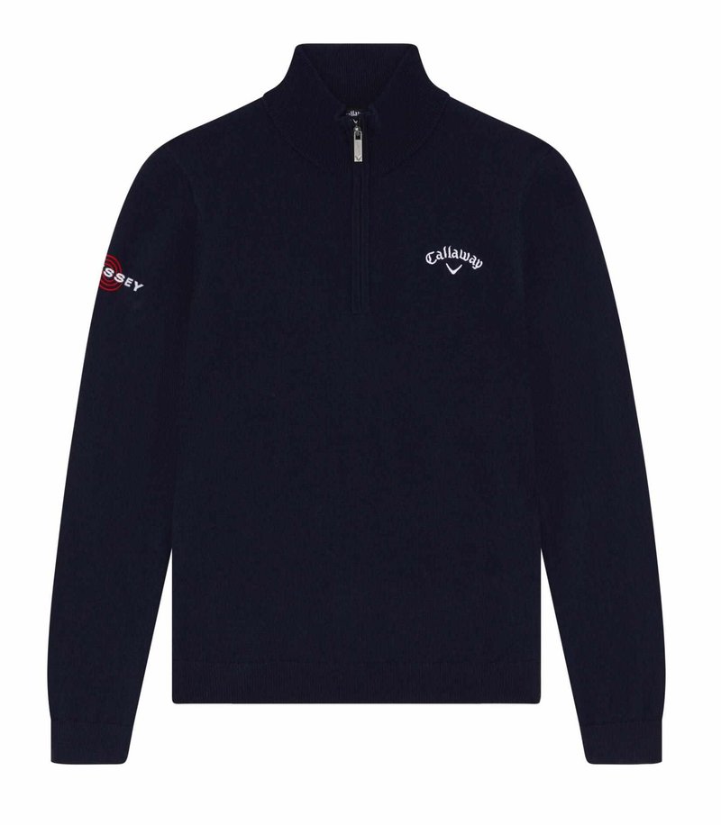 Callaway V-Neck Junior Pullover, dunkelblau