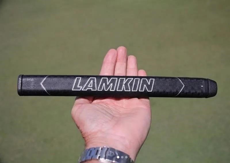 Lamkin SINKFIT Rubber Straight Putter Grip, Standard, Schwarz/Rot