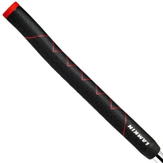 Lamkin SINKFIT Rubber Straight Putter Grip, Standard, Schwarz/Rot